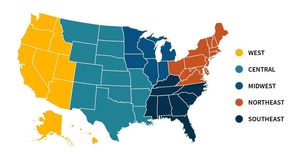 team region map