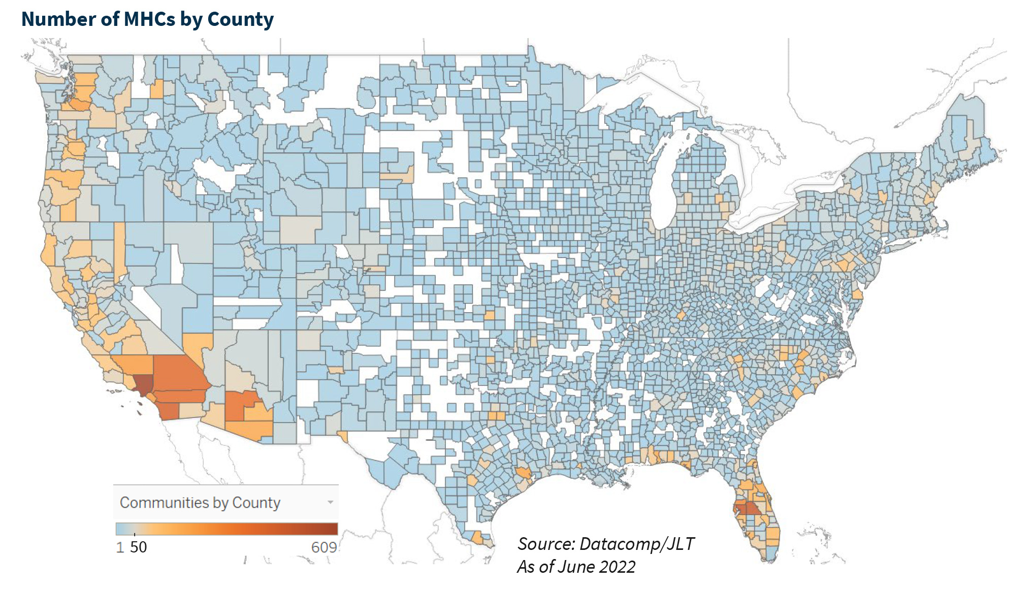 Number of MHCs by County