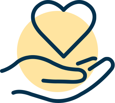 A heart being held in a hand