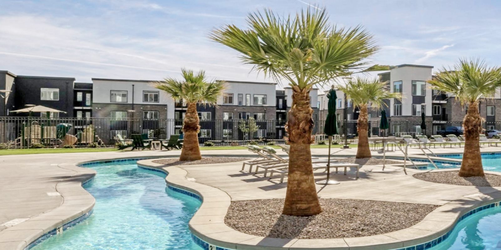 Swimming area outside building