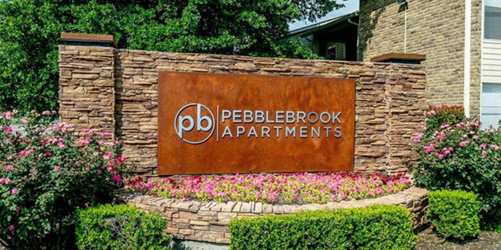 Pebblebrook Apartments sign