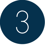 Number 3 inside a blue circle