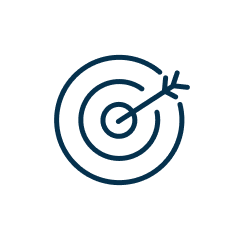 icon - arrow in the middle of circular target